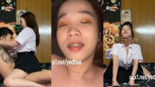 คลิปหลุดนักศึกษา! สาวหุ่นอวบผิวขาวเนียนตูดแน่น โดนแฟนหนุ่มทรงเอกเสียบหีสดกระแทกแรงๆ ขึ้นคร่อมขย่มควยคาชุด น้ำเงี่ยนฉ่ำหีโคตรเสียว